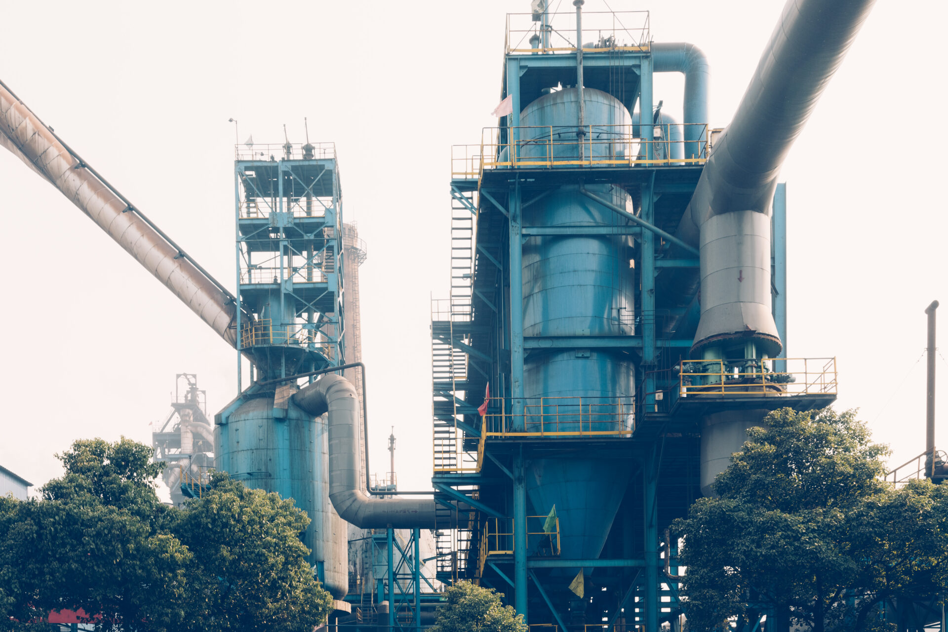 interior view of a steel factory,steel industry in city of China.